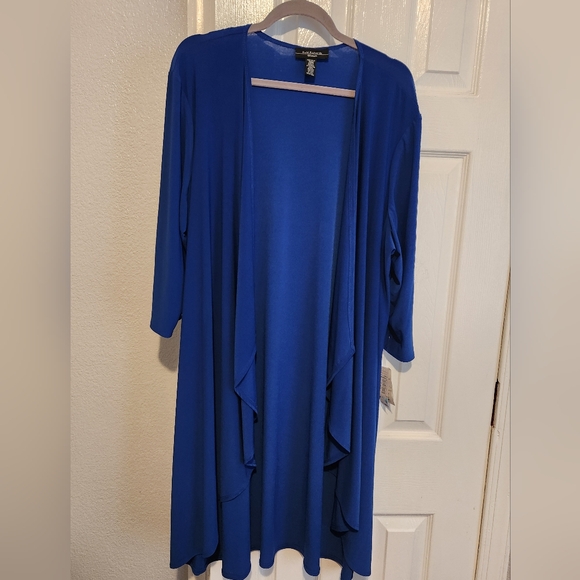 Blue Draped Cardigan - Picture 1 of 4